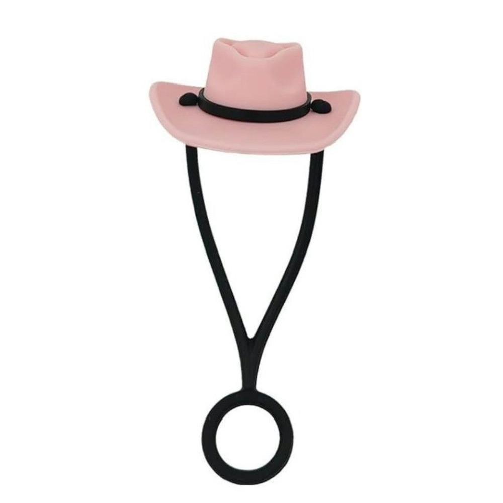 Leak Proof Cowboy Hat Straw Cover Dust-proof Straw Cap Straw Tip Protective Cap Straw Topper Party