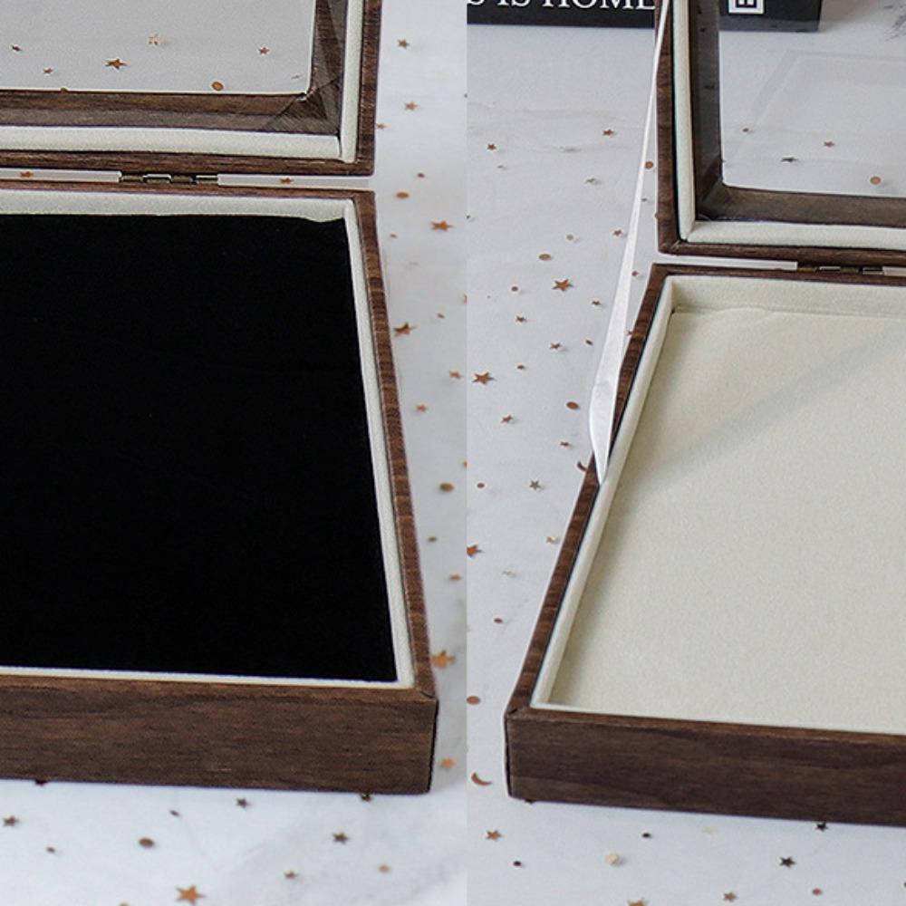High-Capacity Badge Storage Box With Transparent Glass Cover New Wood Medal Display Case Chest Pin Display Box Jewelry Case