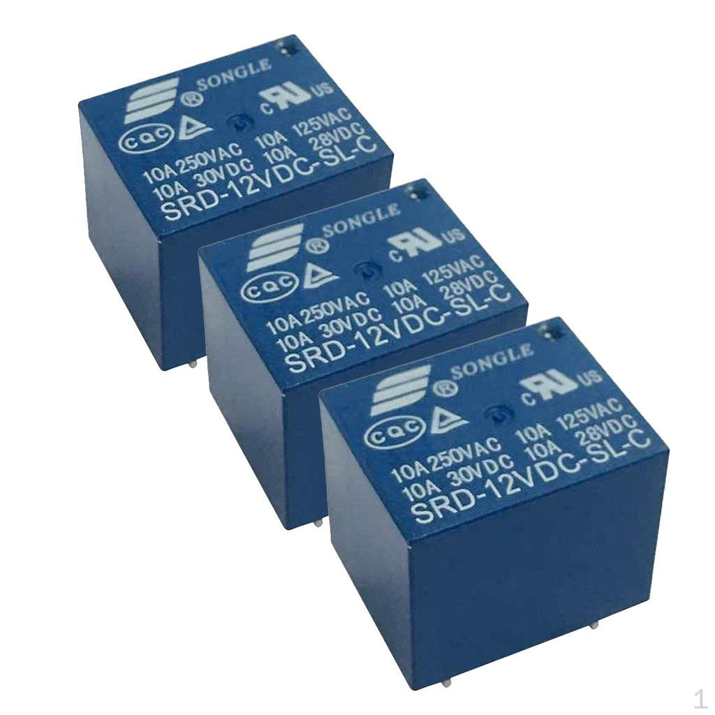 30 шт. Реле питания 12 В 10 А SPDT 5 контактов для печатной платы SRD-12VDC-SL-C