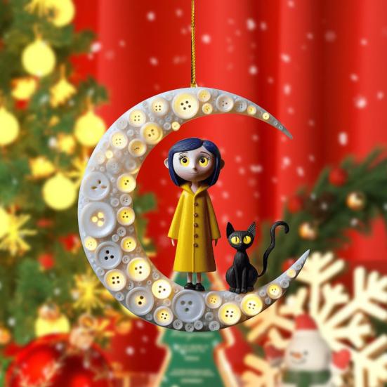 Рождественское украшение Coraline, акриловые елочные украшения, памятный подарок для поклонников и любителей