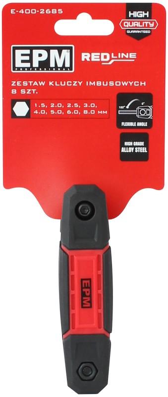 RED LINE ALUMINUM KEY SET 8 PCS - E-400-2685