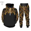 Animal 3D Print Men Hoodie Set Lion Brand Tracksuits Men Fashion Cool Hoodie Pants 2 Pcs Suit Personality Women Sweatershirt