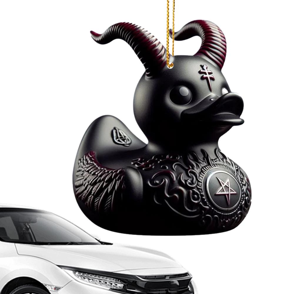 2D плоская подвеска для автомобиля Маленькая утка тема привидения качели автомобильное зеркало заднего вида подвесные украшения украшения для интерьера автомобиля аксессуары