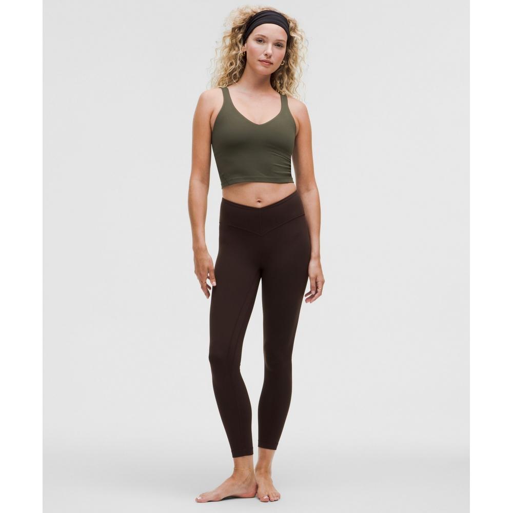 Lululemon Выровняйте верхнюю часть бака, легкую поддержку, чашку AB, темно-оливковую