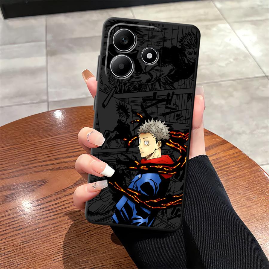 Чехол-бампер для телефона Xiaomi Redmi Note 11 13 12 Pro Plus 12S 10S 9s 10 9 8 Pro 11S с изображением из аниме J-ujutsu Cool Kaisen