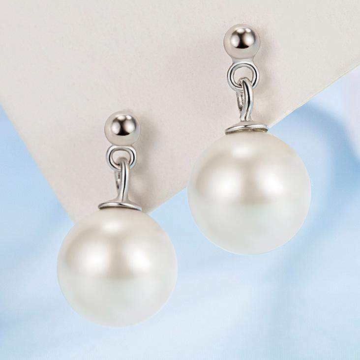 Простые серьги с искусственным жемчугом, большие белые позитивные круглые маленькие лампочки, классические стильные серьги