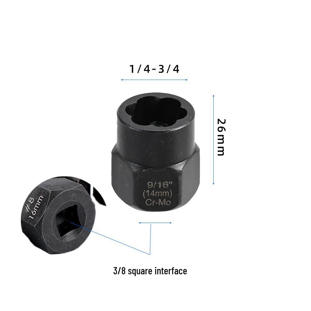 Набор экстракторов для гаек и болтов из 23 предметов для сорванных и сломанных головок