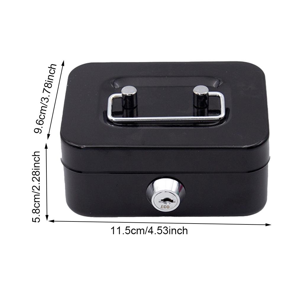 Металлическая копилка, копилка с замком на ключ, копилка 4,53x3,78x2,28 дюйма, маленькая коробка для хранения для взрослых и детей
