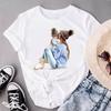 Graphic Tee Short Sleeve Flower Mom Mother Trend 90s Lovely Trend Cute Summer Top Print Ladies Female T Clothing Casual Women's Fashion T-shirt