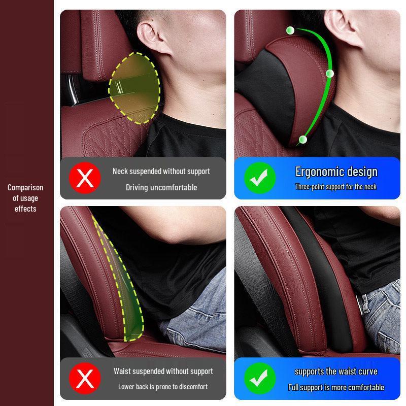 Подушка для подголовника и поясничной поддержки автомобиля для Toyota Corolla, RAV4, Camry, Highlander, Avalon