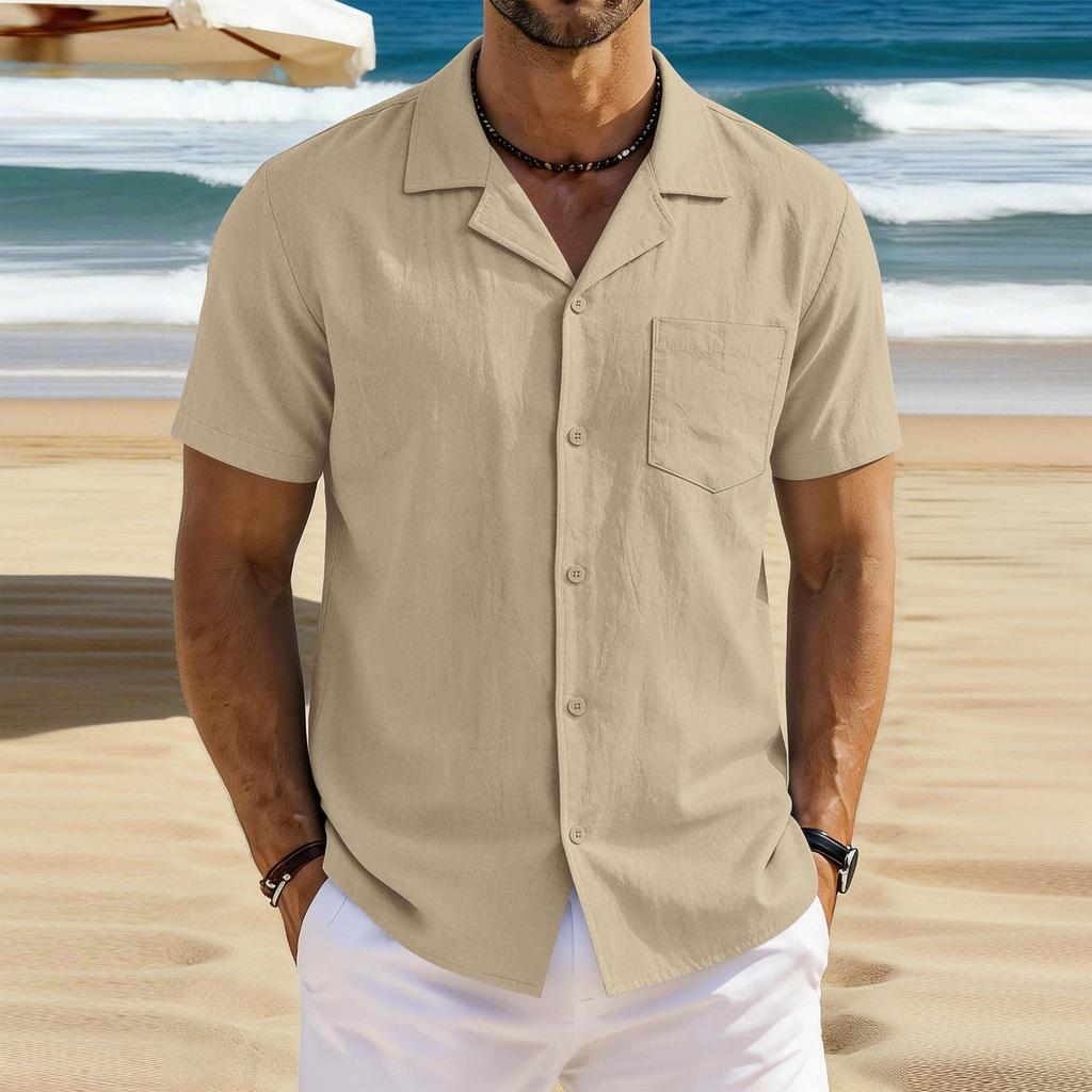 Men's Vintage Cotton And Linen Loose-fitting Shirt