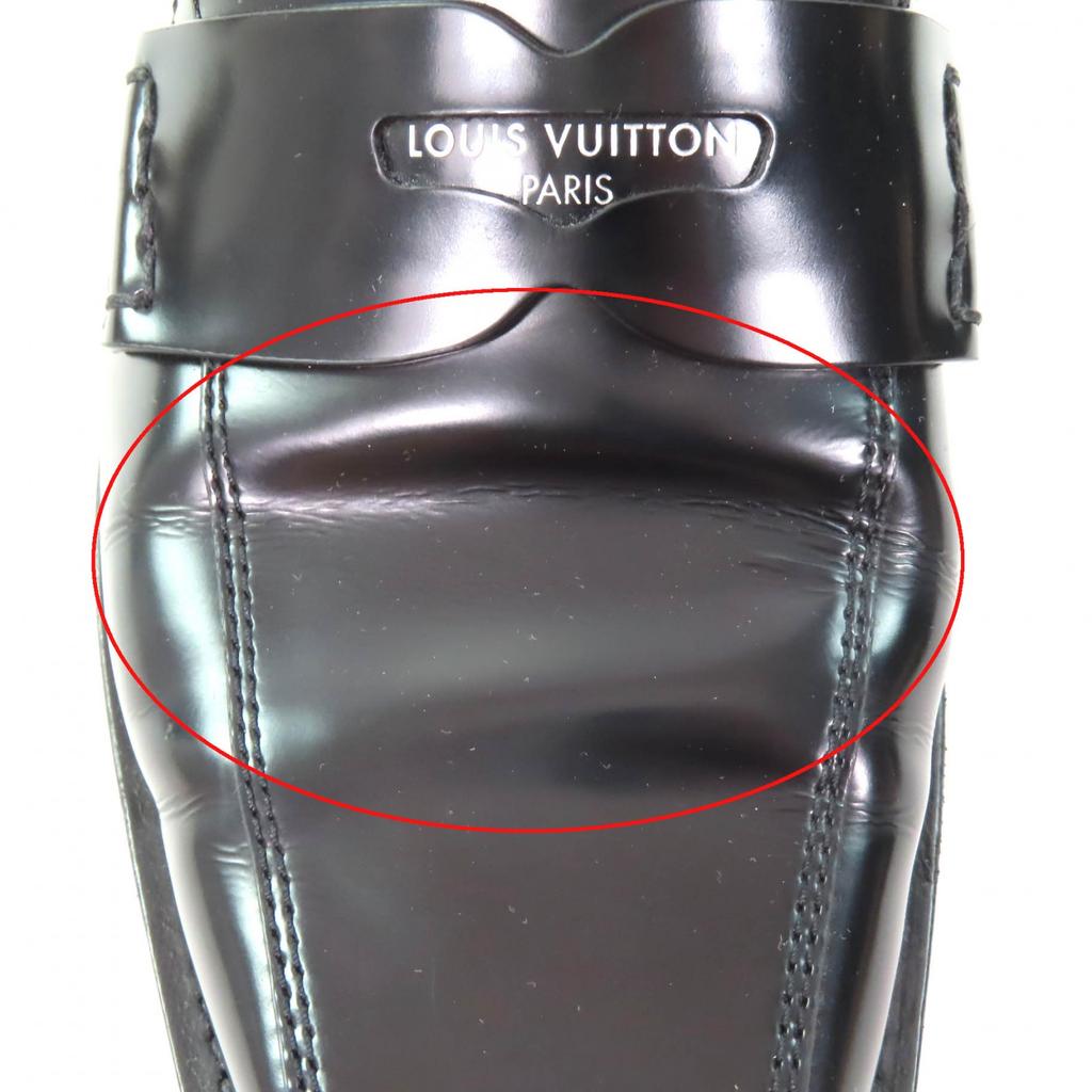 Louis Vuitton Лоферы Квадратный носок кожаные пенни-лоферы с логотипом кожа 35.5 Б/у
