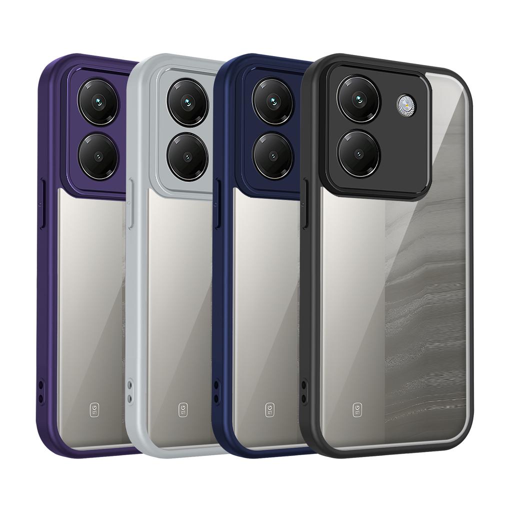 Для Xiaomi Poco M7 Pro Чехол Poco M7 Pro Чехол для телефона POCO M7 Pro 5G Чехол-бампер с воздушной подушкой Силиконовый бампер Прозрачная матовая задняя крышка Жесткий