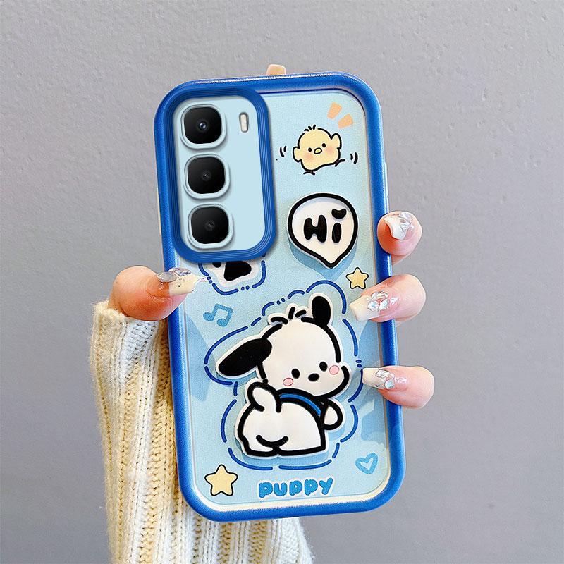 KEYSION Shockproof Case for Infinix Hot 60i 60 5G with Lanyard Soft Silicone Cute 3D Cartoon Doll Phone Back Cover for Infinix Hot 60 Pro+
