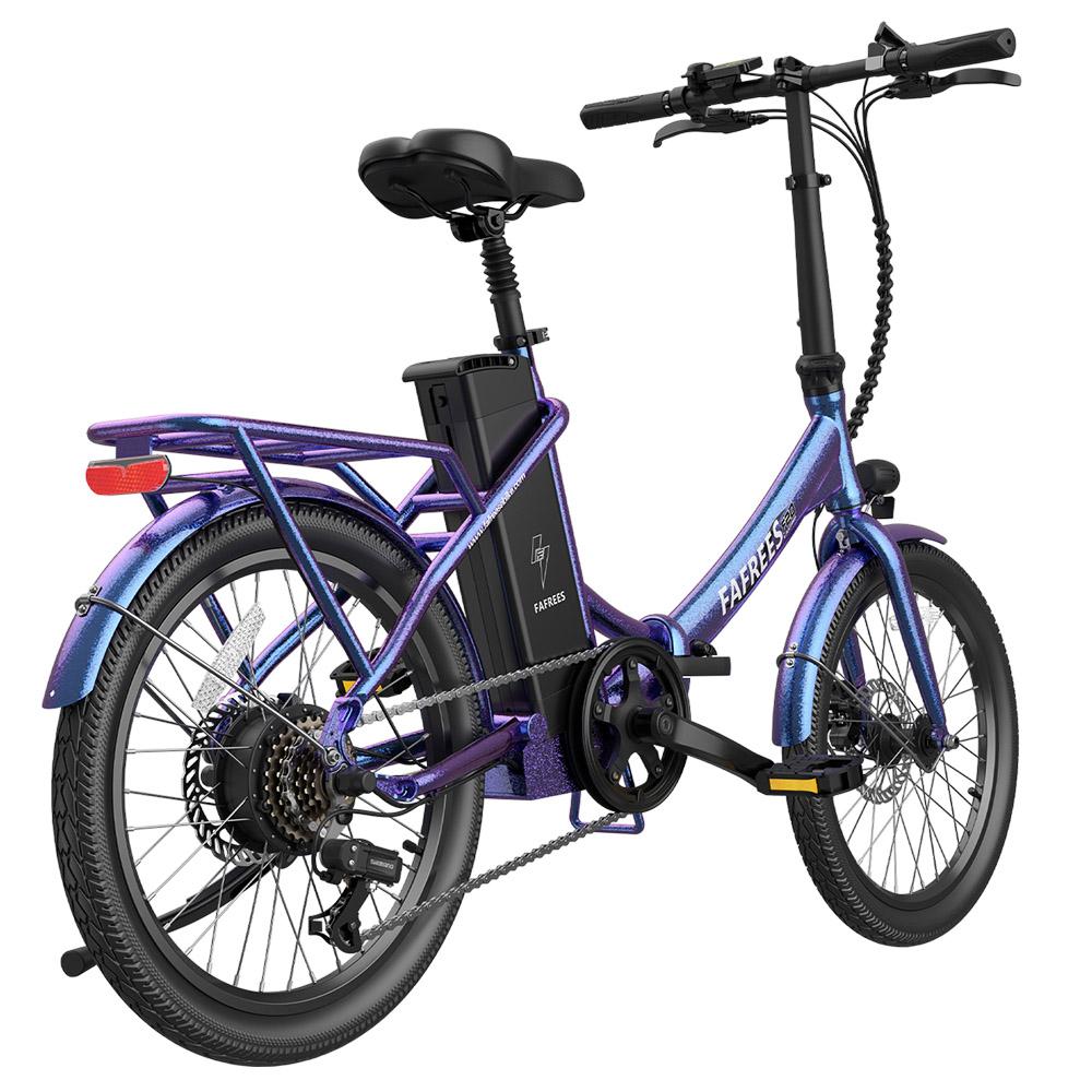 Электрический велосипед Fafrees F20 Lasting, двигатель 250 Вт, 36 В 18,2 А·ч с аккумулятором, шины 20*1,95 дюймов, максимальная скорость 25 км/ч, максимальный запас хода 120 км, механические дисковые тормоза