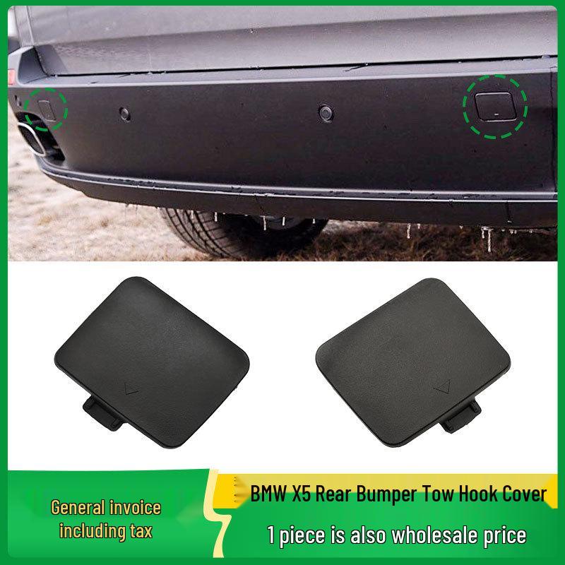 BMW X5 E70 Rear Bumper Towing Eye Cover, Tow Hook Hole Rescue Cover, Part 51127158447