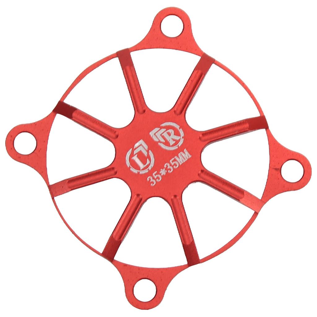 Motor Cooling Fan Cover Aluminum Alloy Heat Dissipation Fan Protective Cover for RC Car Red
