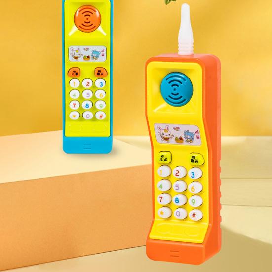 Mobile Phone Toy with 5 Songs Portable Cartoon Colorful Round Edge Exercise Responsiveness Gentle Sound Toddler Cell