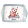 [N7945] - Small Metal Tray 'Allen Designs' Blue Multicolor - 21x14. 5cm