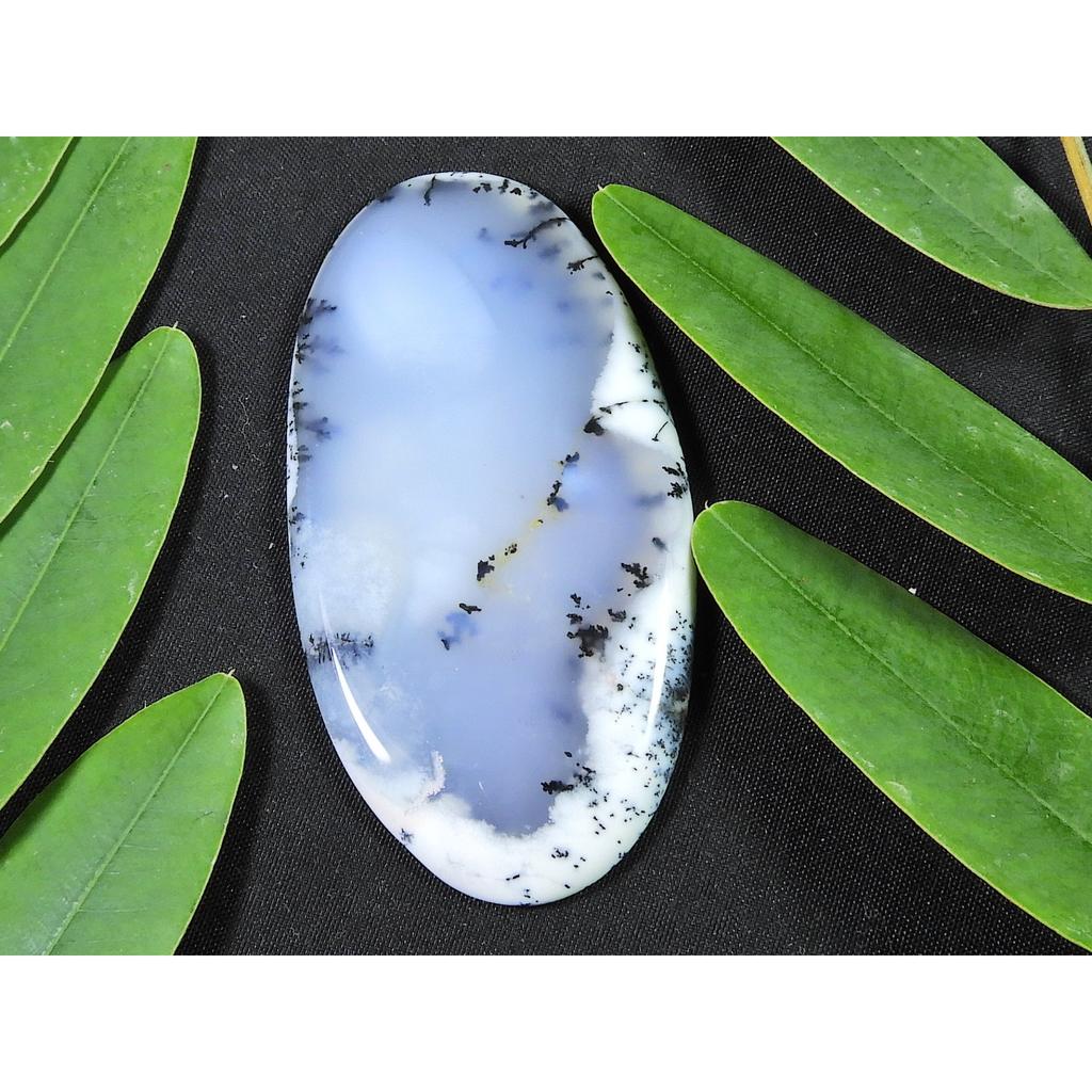 ВОТ ЭТО ДА!! ПРЕКРАСНЫЙ НАТУРАЛЬНЫЙ ДЕНДРИТ ОПАЛ РУЧНОЙ РАБОТЫ ОВАЛЬНЫЙ ДРАГОЦЕННЫЙ КАМЕНЬ 31X58X05 ММ SK-888