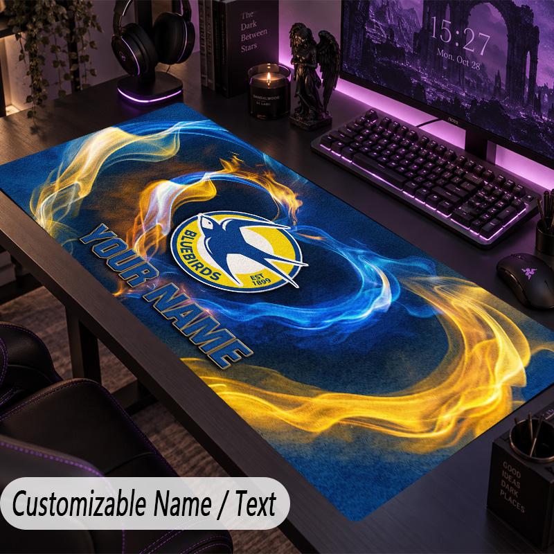 Large Mouse PadCardiff City Custom Name Text Personalized Desk Mat Non Slip Gaming Pad
