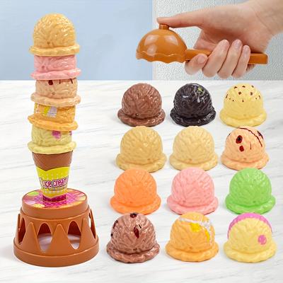 Складная игрушка «Мороженое» для игры дома, развивающая координацию рук и глаз, интерактивная настольная игра для родителей и детей, игрушка-пазл