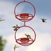 Hummingbird Drinker Feeder with Red Bowl Outdoor Humming Bird Feeder Attract Birds for Outside Garden Backyard Patio Deck