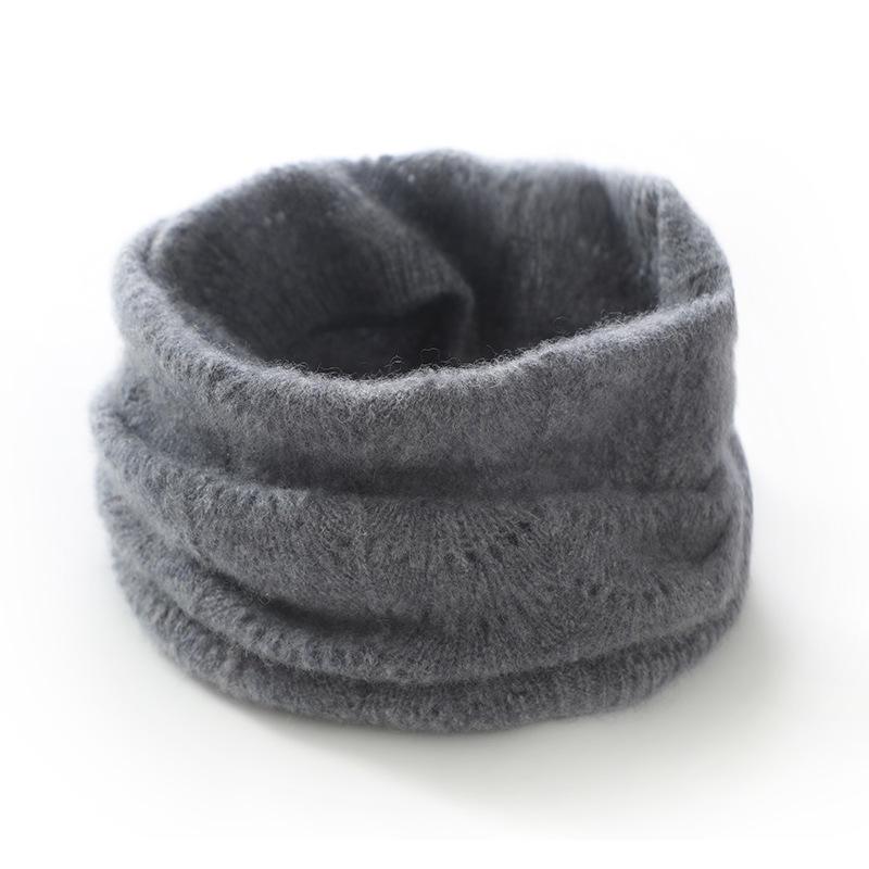 Women's 100% Pure Cashmere Hollow Design Neck Warmer - Solid Color, Early Autumn Style, Outdoor Cold Protection, Knitted Gaiter.