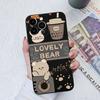 Чехол для Apple iPhone X XS XR SE 14 13 12 11 8 7 6 Pro Max Mini задние крышки милый медведь мультфильм ударопрочный жидкий силиконовый чехол для телефона для пары iPhone