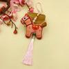 Tassel Pony Embroidered Pendant Chinese Style Car Hanging Ornaments  Festive Accessory