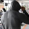 Мужские спортивные пуловеры с капюшоном, повседневные рубашки с длинными рукавами, осенне-зимняя толстовка для фитнеса, быстросохнущие дышащие топы для тренировок по бегу