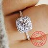 Classics 925 Sterling Silver Rings for Women Elegant Round Cut CZ Zircon Engagement Ring Wedding Jewelry Gifts