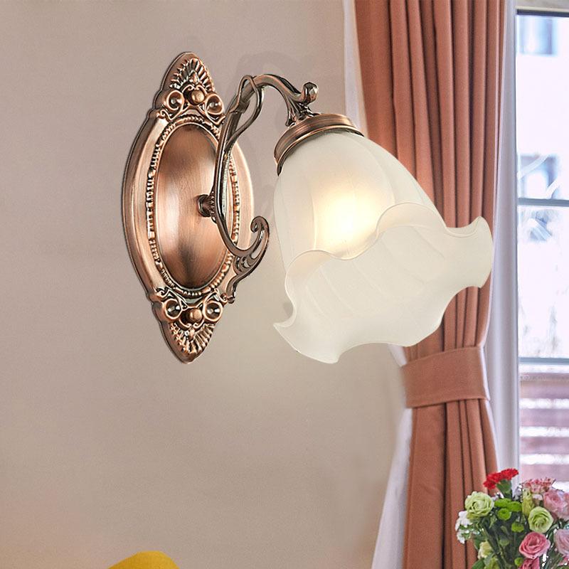 American Wall Lamp Living Room Bedside Single Head Wall Lamp Modern Simple LED Balcony Corridor Staircase Background Wall Lamp
