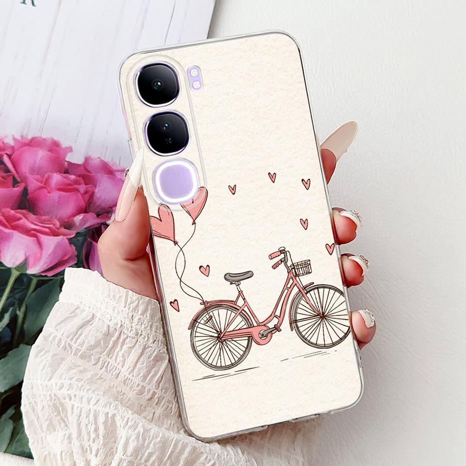 For Vivo Y200 5G Case Vivo V40 Lite Beautiful Butterfly Painted Cover Soft Slim Phone Case For Vivo Y300 Y 200 V40Lite 5G Bumper