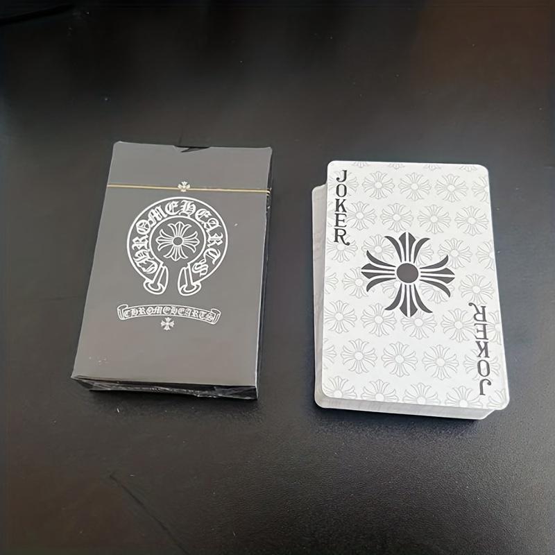 1Pc Board Game Bundle: Black Deck of Playing Cards + 80-Chip Set. Great for Family Game Nights and Parties.