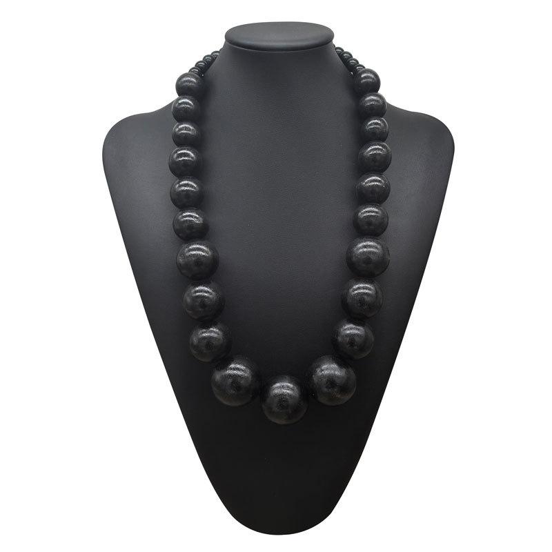 Colorful Big Wood Beads Long Necklace For Women Bohemian Wooden Beaded Decorations Statement Fashion Jewelry