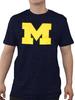 Мужская синяя футболка Michigan Wolverines с узким кроем и логотипом-иконкой
