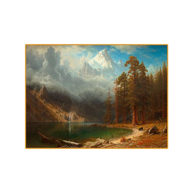 Пасторальная живопись маслом, холст, живопись, пейзажные постеры и гравюры, фотографии с горными реками, декор гостиной