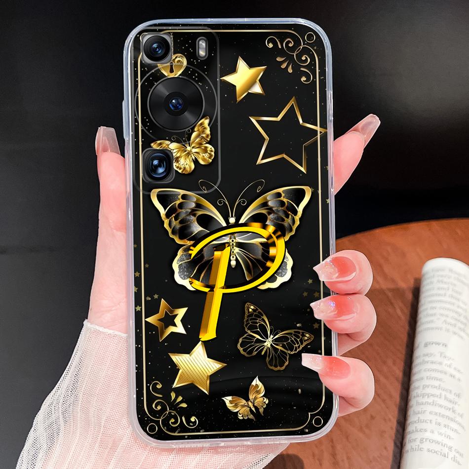 Чехол для телефона Huawei P60 P50 Pro P50E С красивыми буквами Легкий Мягкий ТПУ Прозрачный Силиконовый Чехол Для Huawei P 60 P 50 Обложка