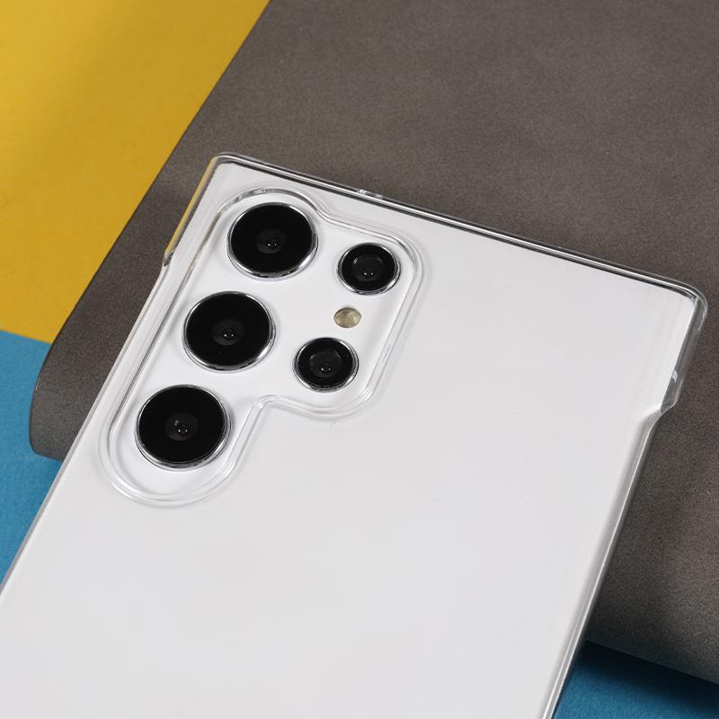 Для Samsung Galaxy S22 Ultra 5G Жесткий ПК Чехол для Телефона Без Рамок Прозрачный Защитный Чехол для Мобильного Телефона