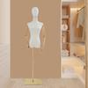 Wooden Hand Female Mannequin with Base & Detachable Head, Adjustable Height Display Form for Clothing Boutique, 38cm Shoulder
