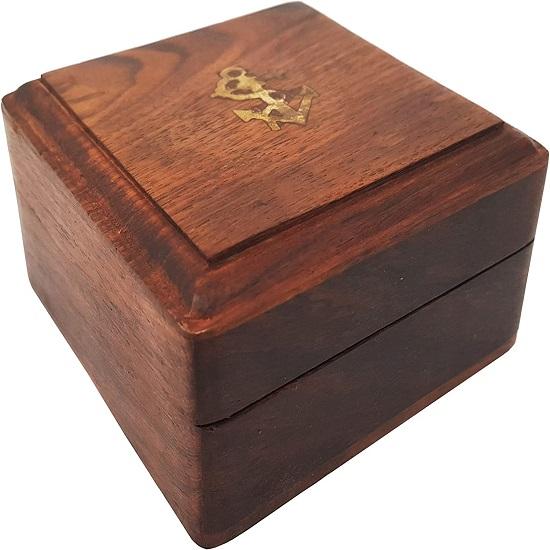 3-дюймовый латунный компас с солнечными часами ручной работы в антикварной подарочной коробке