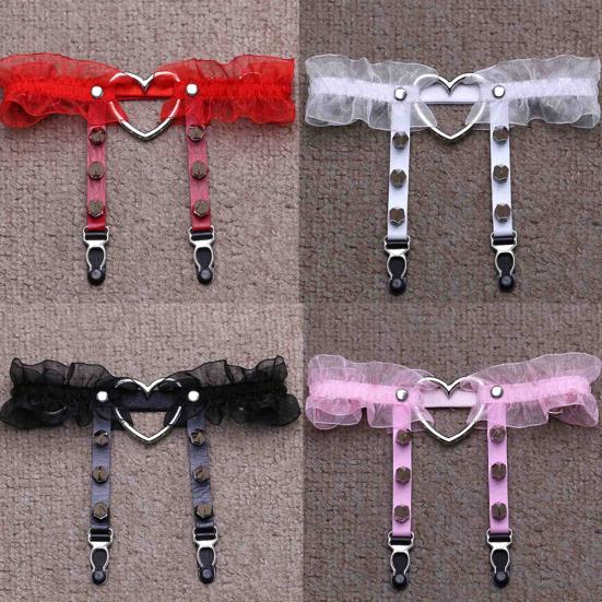 1 шт. для женщин и девочек, панк, готический, в форме сердца, кольцо, шипы, эластичный пояс с подвязками, подтяжки
