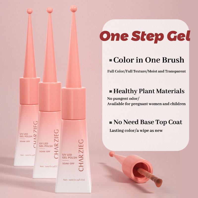 10Colors/Set 10ml One Step Gel No Need Base Top Coat UV Gel Polish Jelly Color Soak Off Varnish Nail Art Gel Lacquer