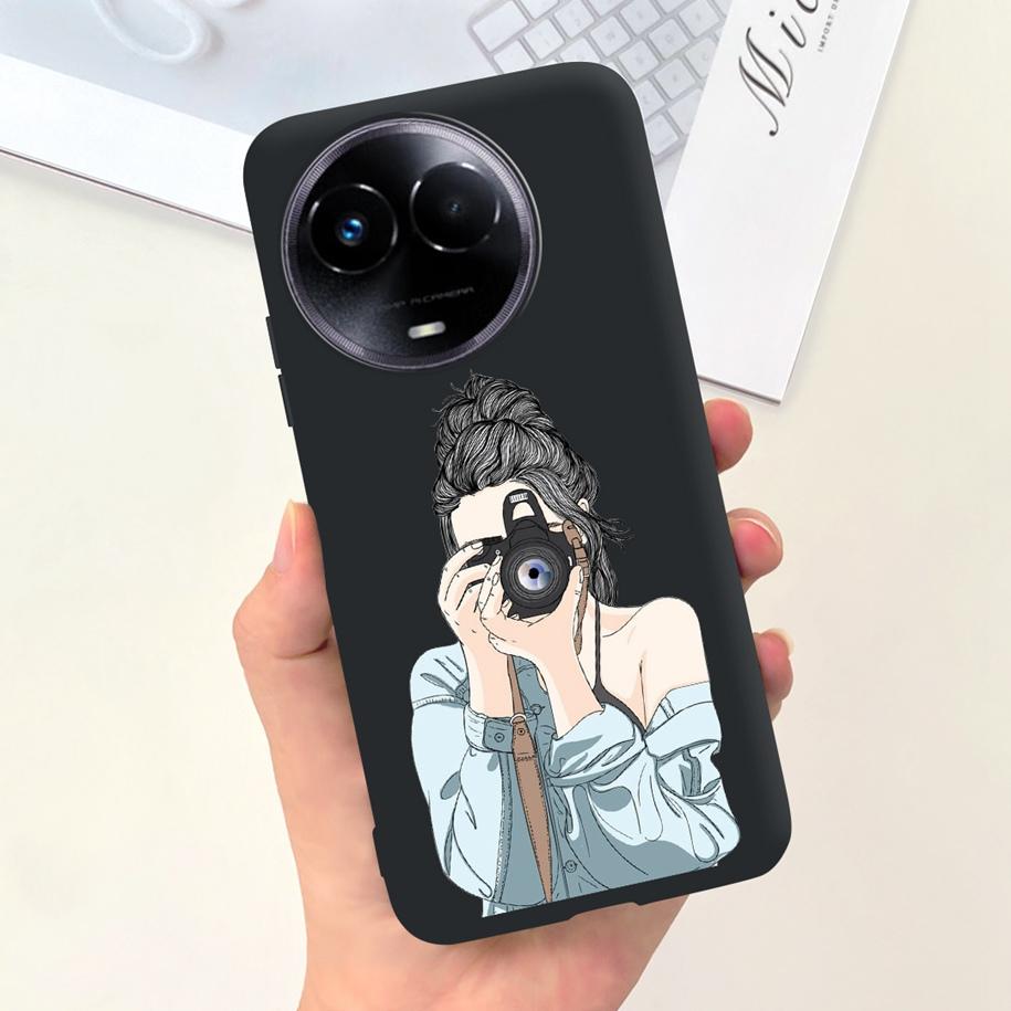 Ударопрочный Чехол Для Realme 11 5G / Realme 11X Чехол На Телефон Модный Девушки Мягкий Силикон Funda Для Realme11 11 X 2023 RMX3785 Coque