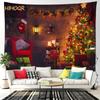 Christmas Tapestry Santa Claus Aesthetic Room Decor Christmas Fireplace Background Tapestry Wall Hanging Home Holiday Decoration