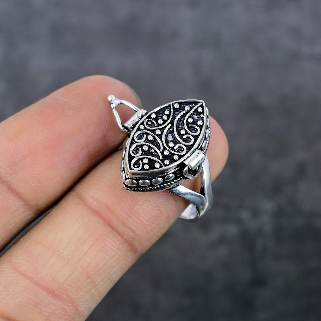 Традиционный вид ювелирных изделий ручной работы из стерлингового серебра кольцо Poison размер 9 O7B84