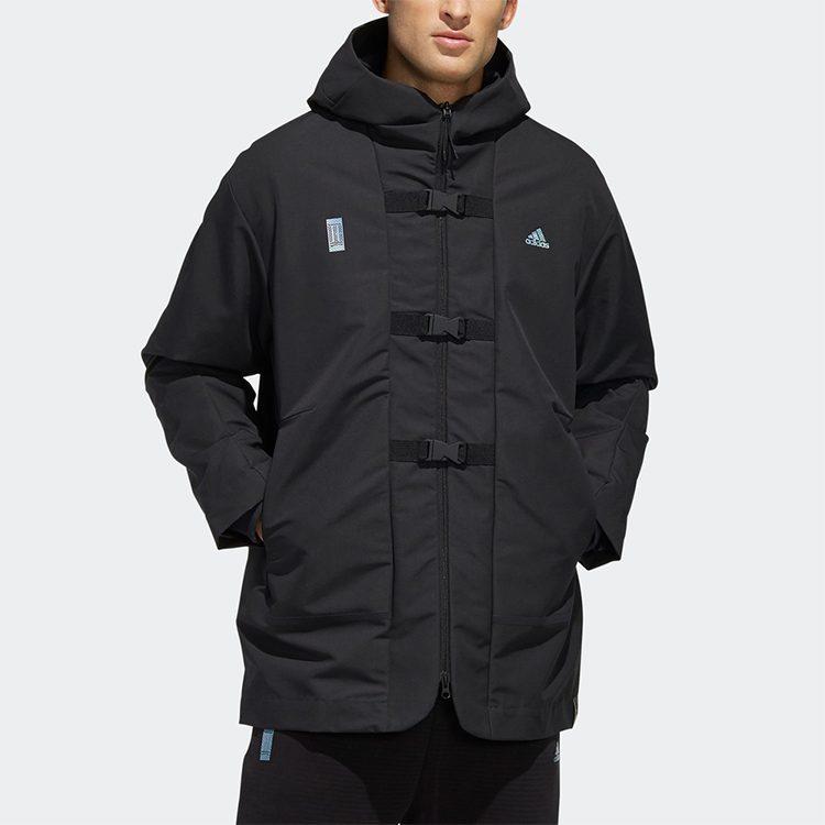 adidas Куртки Мужские Черные С Капюшоном Умеренные Другие FM9341