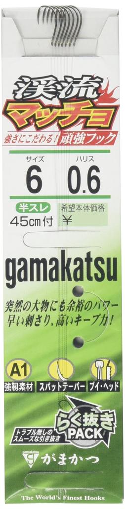 Gamakatsu Крючок для ловли в горном ручье A1, цвет Macho Brown, размер 6 - крючок для рыбалки на леску 0,6 мм