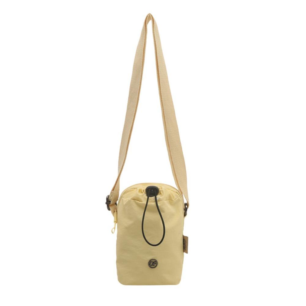 Multifunctional Mini Nylon Crossbody Bag Zipper Water Bottle Bag Drawstring Small Square Bag Daily